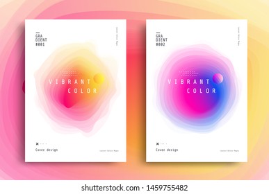 Minimal poster layout and vibrant gradient blurs  Modern Cover design template