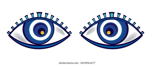 Minimal poster open and closed eye.Icon, symbol