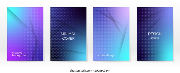 Afiche mínimo. Pastel Suave. Conjunto de degradado azul. Fondo de color gráfico. Textura de malla borrosa. Banner Vector Moderno. Resumen Papel de escritorio brillante. Cubierta de tecnología de degradado. Diseño de plantilla móvil azul.