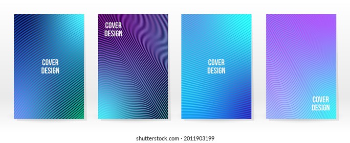 Minimales Poster. Pastellweich. Blauer Farbverlauf-Set. Grafikfarbener Hintergrund. unscharfe Mesh-Textur. Vector Modern Banner. Abstrakte helle Tapete. Gradient Technology Cover. Blaues Design für mobile Vorlagen.
