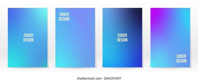 Afiche mínimo. Pastel Suave. Conjunto de degradado azul. Fondo de color gráfico. Textura de malla borrosa. Banner Vector Moderno. Resumen Papel de escritorio brillante. Cubierta de tecnología de degradado. Diseño de plantilla móvil azul.