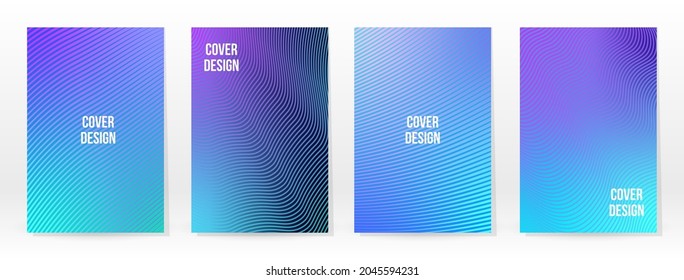 Afiche mínimo. Pastel Suave. Conjunto de degradado azul. Fondo de color gráfico. Textura de malla borrosa. Banner Vector Moderno. Resumen Papel de escritorio brillante. Cubierta de tecnología de degradado. Diseño de plantilla móvil azul.