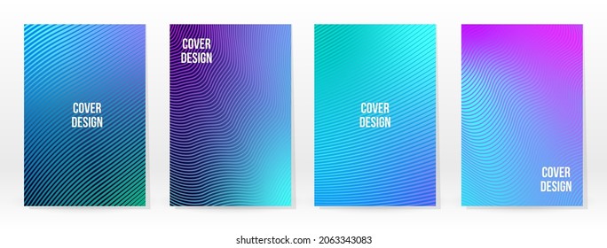 Afiche mínimo. Pastel Suave. Conjunto de degradado azul. Fondo de color gráfico. Textura de malla borrosa. Banner Vector Moderno. Resumen Papel de escritorio brillante. Cubierta de tecnología de degradado. Diseño de plantilla móvil azul.