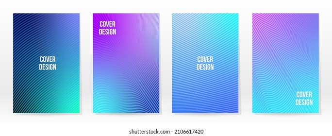 Minimal Poster. Pastel Soft. Blue Gradient Set. Graphic Color Background. Blurred Mesh Texture. Vector Modern Banner. Abstract Bright Wallpaper. Gradient Technology Cover. Blue Mobile Template Design.