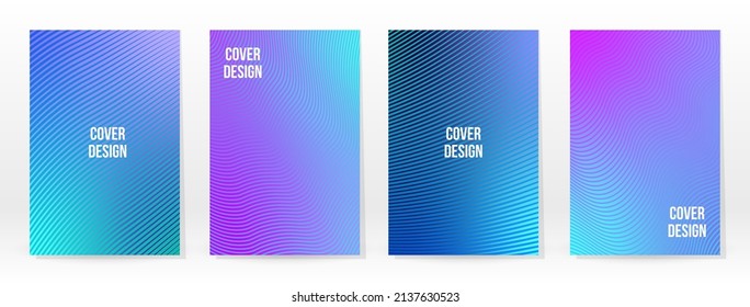 Minimal Poster. Pastel Soft. Blue Gradient Set. Graphic Color Background. Blurred Mesh Texture. Vector Modern Banner. Abstract Bright Wallpaper. Gradient Technology Cover. Blue Mobile Template Design.