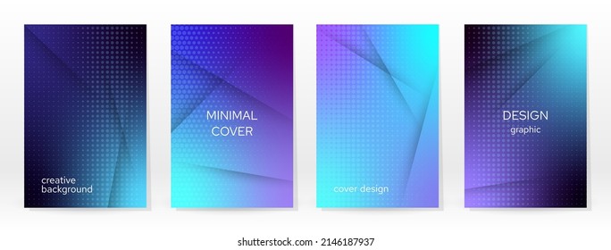 Afiche mínimo. Pastel Suave. Conjunto de degradado azul. Fondo de color gráfico. Textura de malla borrosa. Banner Vector Moderno. Resumen Papel de escritorio brillante. Cubierta de tecnología de degradado. Diseño de plantilla móvil azul.