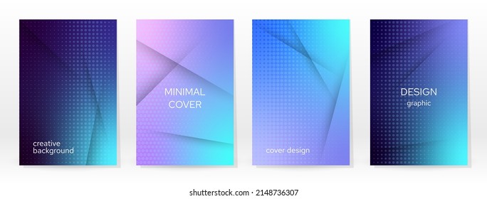 Afiche mínimo. Pastel Suave. Conjunto de degradado azul. Fondo de color gráfico. Textura de malla borrosa. Banner Vector Moderno. Resumen Papel de escritorio brillante. Cubierta de tecnología de degradado. Diseño de plantilla móvil azul.