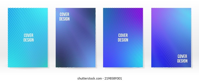 Afiche mínimo. Pastel Suave. Conjunto de degradado azul. Fondo de color gráfico. Textura de malla borrosa. Banner Vector Moderno. Resumen Papel de escritorio brillante. Cubierta de tecnología de degradado. Diseño de plantilla móvil azul.