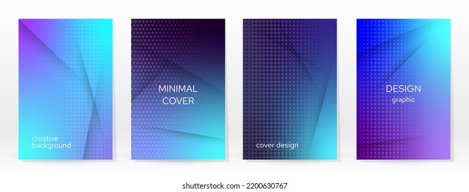 Afiche mínimo. Pastel Suave. Conjunto de degradado azul. Fondo de color gráfico. Textura de malla borrosa. Banner Vector Moderno. Resumen Papel de escritorio brillante. Cubierta de tecnología de degradado. Diseño de plantilla móvil azul.