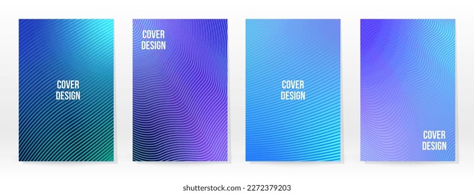 Minimal Poster. Pastel Soft. Blue Gradient Set. Graphic Color Background. Blurred Mesh Texture. Vector Modern Banner. Abstract Bright Wallpaper. Gradient Technology Cover. Blue Mobile Template Design.