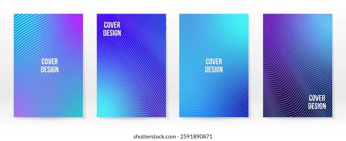 Minimal Poster. Pastel Soft. Blue Gradient Set. Graphic Color Background. Blurred Mesh Texture. Vector Modern Banner. Abstract Bright Wallpaper. Gradient Technology Cover. Blue Mobile Template Design.