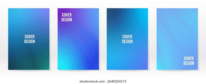 Minimal Poster. Pastel Soft. Blue Gradient Set. Graphic Color Background. Blurred Mesh Texture. Vector Modern Banner. Abstract Bright Wallpaper. Gradient Technology Cover. Blue Mobile Template Design.