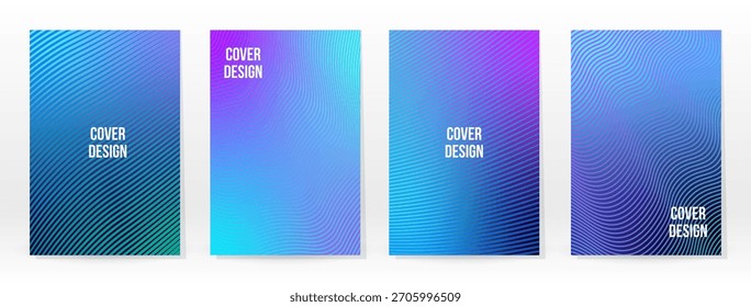 Póster mínimo. Pastel suave. Conjunto de degradado azul. Fondo de color gráfico. Textura de malla borrosa. Vector Anuncio moderno. Abstractas Fondo de pantalla brillante. Cubierta de Tecnología degradada. Diseño de Plantilla móvil azul.