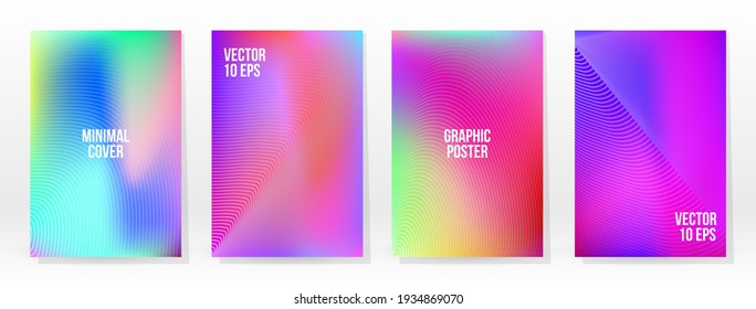 Minimal Poster. Pastel Soft. Rainbow Gradient Set. Graphic Color Background. Blurred Mesh Texture. Vector Modern Banner. Abstract Bright Wallpaper. Gradient Technology Cover. Mobile Template Design.