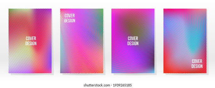 Minimal Poster. Pastel Soft. Rainbow Gradient Set. Graphic Color Background. Blurred Mesh Texture. Vector Modern Banner. Abstract Bright Wallpaper. Gradient Technology Cover. Mobile Template Design.