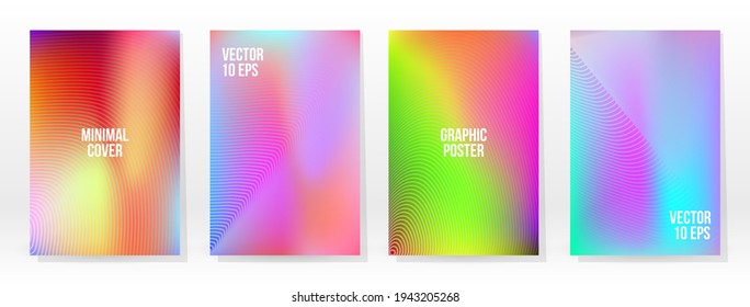 Minimal Poster. Pastel Soft. Rainbow Gradient Set. Graphic Color Background. Blurred Mesh Texture. Vector Modern Banner. Abstract Bright Wallpaper. Gradient Technology Cover. Mobile Template Design.