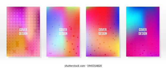 Minimales Poster. Pastellweich. Rainbow Gradient Set. Grafikfarbener Hintergrund. unscharfe Mesh-Textur. Vector Modern Banner. Abstrakte helle Tapete. Gradient Technology Cover. Design für mobile Vorlagen.