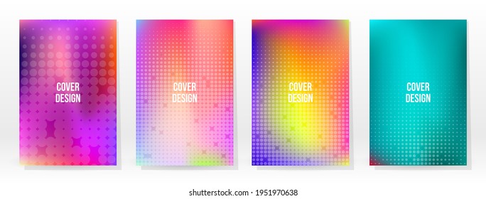 Minimal Poster. Pastel Soft. Rainbow Gradient Set. Graphic Color Background. Blurred Mesh Texture. Vector Modern Banner. Abstract Bright Wallpaper. Gradient Technology Cover. Mobile Template Design.
