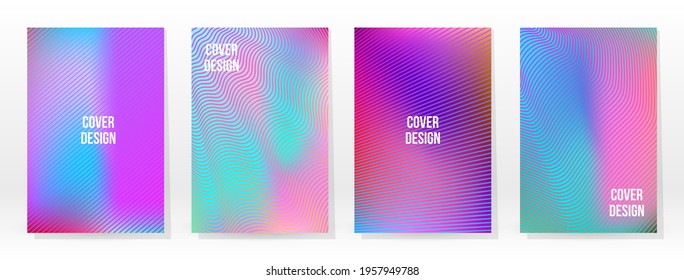Minimal Poster. Pastel Soft. Rainbow Gradient Set. Graphic Color Background. Blurred Mesh Texture. Vector Modern Banner. Abstract Bright Wallpaper. Gradient Technology Cover. Mobile Template Design.