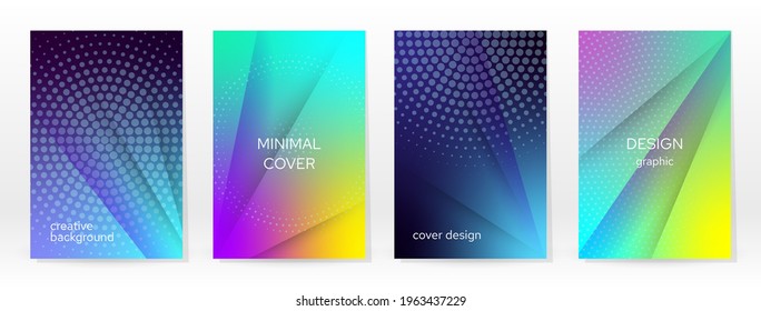 Afiche mínimo. Pastel Suave. Juego de degradado de arcoiris. Fondo de color gráfico. Textura de malla borrosa. Banner Vector Moderno. Resumen Papel de escritorio brillante. Cubierta de tecnología de degradado. Diseño de plantillas móviles.