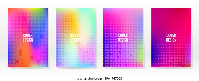 Minimal Poster. Pastel Soft. Rainbow Gradient Set. Graphic Color Background. Blurred Mesh Texture. Vector Modern Banner. Abstract Bright Wallpaper. Gradient Technology Cover. Mobile Template Design.