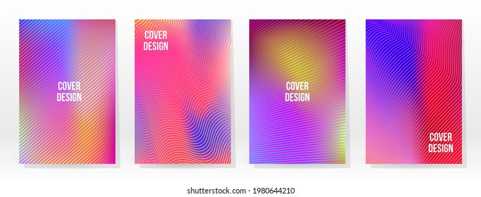 Minimal Poster. Pastel Soft. Rainbow Gradient Set. Graphic Color Background. Blurred Mesh Texture. Vector Modern Banner. Abstract Bright Wallpaper. Gradient Technology Cover. Mobile Template Design.