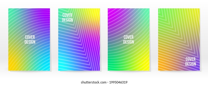 Afiche mínimo. Pastel Suave. Juego de degradado de arcoiris. Fondo de color gráfico. Textura de malla borrosa. Banner Vector Moderno. Resumen Papel de escritorio brillante. Cubierta de tecnología de degradado. Diseño de plantillas móviles.