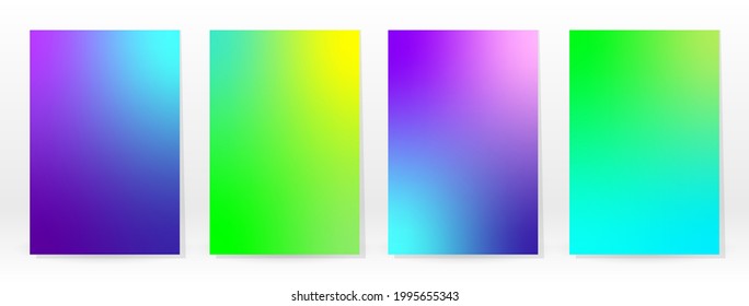 Minimal Poster. Pastel Soft. Rainbow Gradient Set. Graphic Color Background. Blurred Mesh Texture. Vector Modern Banner. Abstract Bright Wallpaper. Gradient Technology Cover. Mobile Template Design.