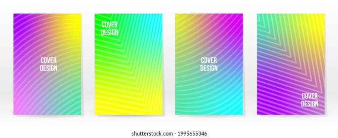 Minimales Poster. Pastellweich. Rainbow Gradient Set. Grafikfarbener Hintergrund. unscharfe Mesh-Textur. Vector Modern Banner. Abstrakte helle Tapete. Gradient Technology Cover. Design für mobile Vorlagen.