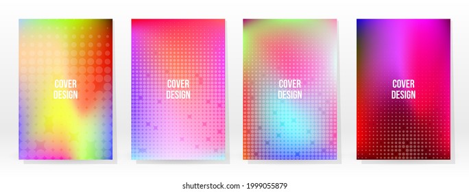 Minimal Poster. Pastel Soft. Rainbow Gradient Set. Graphic Color Background. Blurred Mesh Texture. Vector Modern Banner. Abstract Bright Wallpaper. Gradient Technology Cover. Mobile Template Design.