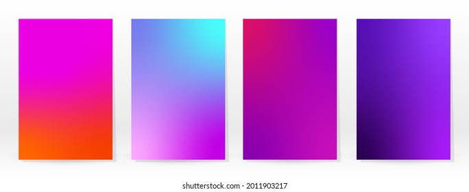 Minimal Poster. Pastel Soft. Rainbow Gradient Set. Graphic Color Background. Blurred Mesh Texture. Vector Modern Banner. Abstract Bright Wallpaper. Gradient Technology Cover. Mobile Template Design.