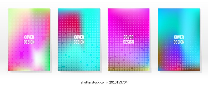 Afiche mínimo. Pastel Suave. Juego de degradado de arcoiris. Fondo de color gráfico. Textura de malla borrosa. Banner Vector Moderno. Resumen Papel de escritorio brillante. Cubierta de tecnología de degradado. Diseño de plantillas móviles.