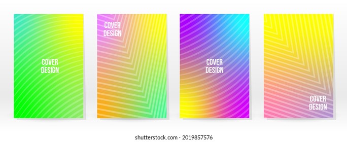 Afiche mínimo. Pastel Suave. Juego de degradado de arcoiris. Fondo de color gráfico. Textura de malla borrosa. Banner Vector Moderno. Resumen Papel de escritorio brillante. Cubierta de tecnología de degradado. Diseño de plantillas móviles.