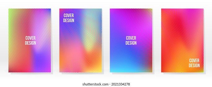 Minimal Poster. Pastel Soft. Rainbow Gradient Set. Graphic Color Background. Blurred Mesh Texture. Vector Modern Banner. Abstract Bright Wallpaper. Gradient Technology Cover. Mobile Template Design.