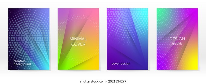 Minimal Poster. Pastel Soft. Rainbow Gradient Set. Graphic Color Background. Blurred Mesh Texture. Vector Modern Banner. Abstract Bright Wallpaper. Gradient Technology Cover. Mobile Template Design.