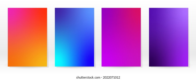 Minimal Poster. Pastel Soft. Rainbow Gradient Set. Graphic Color Background. Blurred Mesh Texture. Vector Modern Banner. Abstract Bright Wallpaper. Gradient Technology Cover. Mobile Template Design.