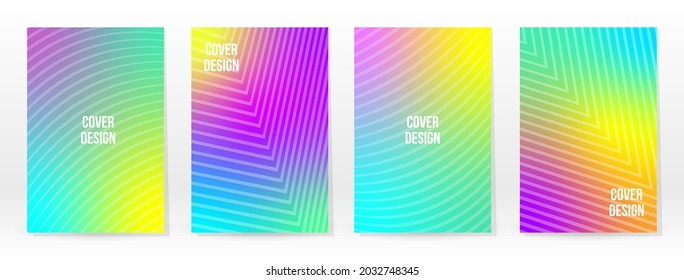 Minimales Poster. Pastellweich. Rainbow Gradient Set. Grafikfarbener Hintergrund. unscharfe Mesh-Textur. Vector Modern Banner. Abstrakte helle Tapete. Gradient Technology Cover. Design für mobile Vorlagen.