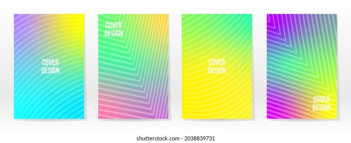 Minimales Poster. Pastellweich. Rainbow Gradient Set. Grafikfarbener Hintergrund. unscharfe Mesh-Textur. Vector Modern Banner. Abstrakte helle Tapete. Gradient Technology Cover. Design für mobile Vorlagen.