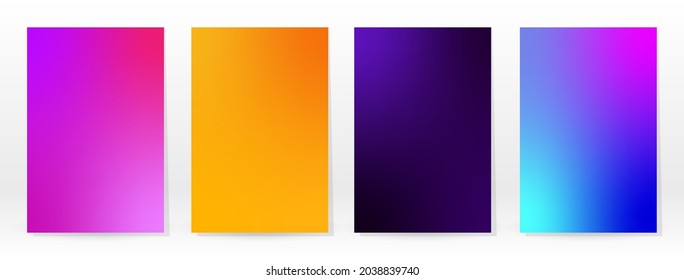 Afiche mínimo. Pastel Suave. Juego de degradado de arcoiris. Fondo de color gráfico. Textura de malla borrosa. Banner Vector Moderno. Resumen Papel de escritorio brillante. Cubierta de tecnología de degradado. Diseño de plantillas móviles.