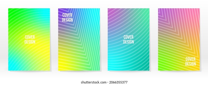 Afiche mínimo. Pastel Suave. Juego de degradado de arcoiris. Fondo de color gráfico. Textura de malla borrosa. Banner Vector Moderno. Resumen Papel de escritorio brillante. Cubierta de tecnología de degradado. Diseño de plantillas móviles.