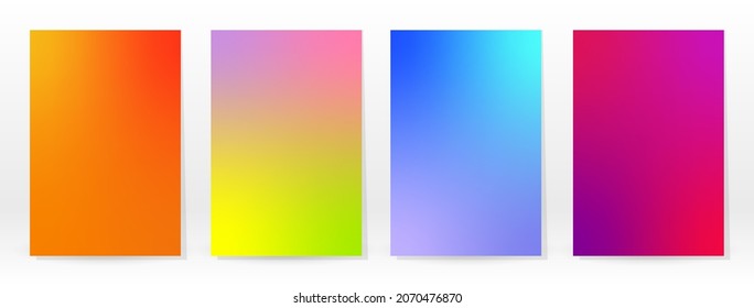 Minimal Poster. Pastel Soft. Rainbow Gradient Set. Graphic Color Background. Blurred Mesh Texture. Vector Modern Banner. Abstract Bright Wallpaper. Gradient Technology Cover. Mobile Template Design.
