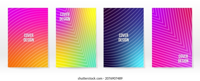 Minimal Poster. Pastel Soft. Rainbow Gradient Set. Graphic Color Background. Blurred Mesh Texture. Vector Modern Banner. Abstract Bright Wallpaper. Gradient Technology Cover. Mobile Template Design.