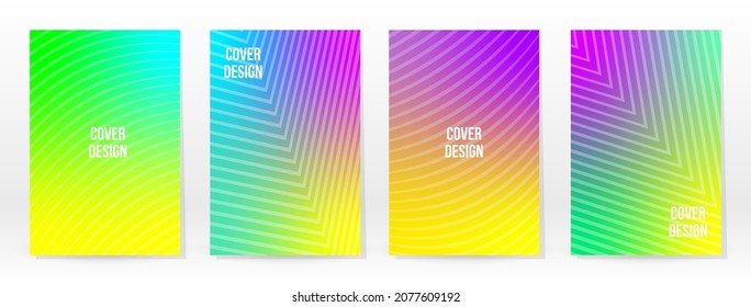 Minimal Poster. Pastel Soft. Rainbow Gradient Set. Graphic Color Background. Blurred Mesh Texture. Vector Modern Banner. Abstract Bright Wallpaper. Gradient Technology Cover. Mobile Template Design.