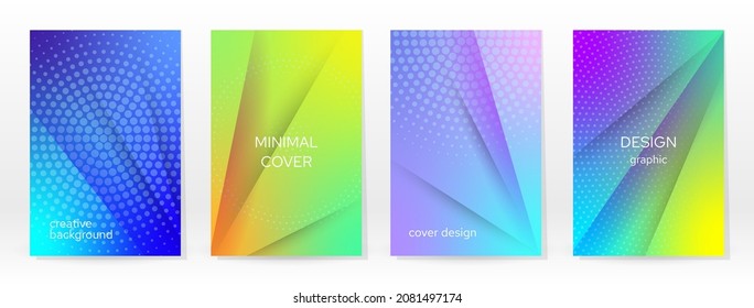 Afiche mínimo. Pastel Suave. Juego de degradado de arcoiris. Fondo de color gráfico. Textura de malla borrosa. Banner Vector Moderno. Resumen Papel de escritorio brillante. Cubierta de tecnología de degradado. Diseño de plantillas móviles.