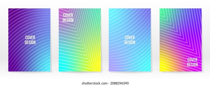 Minimal Poster. Pastel Soft. Rainbow Gradient Set. Graphic Color Background. Blurred Mesh Texture. Vector Modern Banner. Abstract Bright Wallpaper. Gradient Technology Cover. Mobile Template Design.