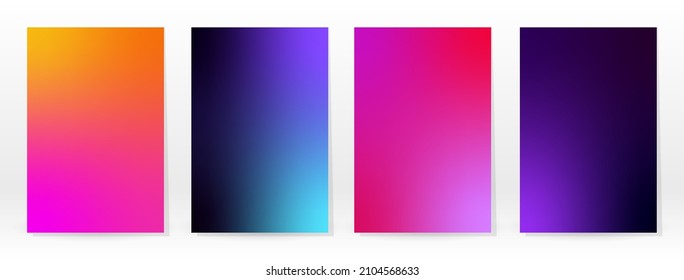 Afiche mínimo. Pastel Suave. Juego de degradado de arcoiris. Fondo de color gráfico. Textura de malla borrosa. Banner Vector Moderno. Resumen Papel de escritorio brillante. Cubierta de tecnología de degradado. Diseño de plantillas móviles.