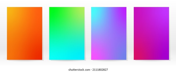 Minimal Poster. Pastel Soft. Rainbow Gradient Set. Graphic Color Background. Blurred Mesh Texture. Vector Modern Banner. Abstract Bright Wallpaper. Gradient Technology Cover. Mobile Template Design.