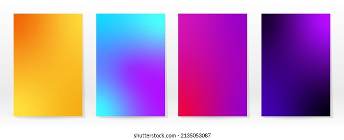 Minimal Poster. Pastel Soft. Rainbow Gradient Set. Graphic Color Background. Blurred Mesh Texture. Vector Modern Banner. Abstract Bright Wallpaper. Gradient Technology Cover. Mobile Template Design.