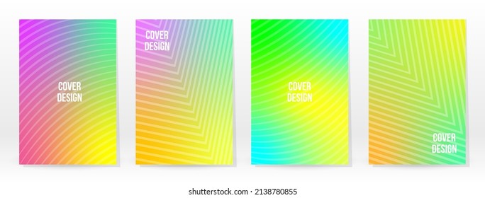 Afiche mínimo. Pastel Suave. Juego de degradado de arcoiris. Fondo de color gráfico. Textura de malla borrosa. Banner Vector Moderno. Resumen Papel de escritorio brillante. Cubierta de tecnología de degradado. Diseño de plantillas móviles.