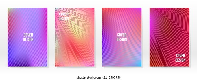 Minimal Poster. Pastel Soft. Rainbow Gradient Set. Graphic Color Background. Blurred Mesh Texture. Vector Modern Banner. Abstract Bright Wallpaper. Gradient Technology Cover. Mobile Template Design.